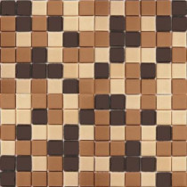 EPOCH Coffeez Coffee Blend-1104 Mosaic Recycled Glass 12 in. x 12 in. Mesh Mounted Floor & Wall Tile (5 sq. ft.)