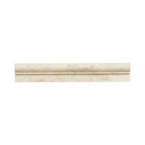 Jeffrey Court Cappuccino 2 in. x 12 in. Marble Crown