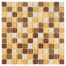 Jeffrey Court Milano Russo Medley 12 in. x 12 in. x 8 mm Glass Mosaic Wall Tile