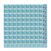 Daltile Sonterra Glass Light Blue Iridescent 12 in. x 12 in. x 6mm Glass Mosaic Wall Tile (10 sq. ft. / case)-DISCONTINUED