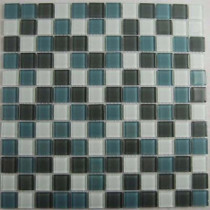 EPOCH Cloudz Altostratus-1430 Mosaic Glass Mesh Mounted Tile - 3 in. x 3 in. Tile Sample