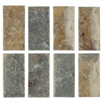 Jeffrey Court Tumbled Slate 3 in. x 6 in. x 8 mm Floor and Wall Tile (8 pieces/1 sq. ft./1 pack)