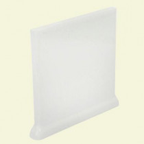 U.S. Ceramic Tile Bright White Ice 4.25 in. x 4.25 in. Right Cove Corner-DISCONTINUED