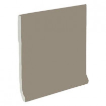 U.S. Ceramic Tile Color Collection Matte Cocoa 4-1/4 in. x 4-1/4 in. Ceramic Stackable Cove Base Wall Tile-DISCONTINUED