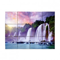 Tile My Style Waterfall2 24 in. x 18 in. Tumbled Marble Tiles (3 sq. ft. /case)