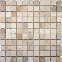 MS International Mixed 12 in. x 12 in. x 10 mm Tumbled Travertine Mesh-Mounted Mosaic Tile