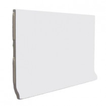 U.S. Ceramic Tile Color Collection Matte Tender Gray 3-3/4 in. x 6 in. Ceramic Stackable Cove Base Wall Tile-DISCONTINUED