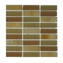 Splashback Tile Contempo Hampton Blend 1/2 in. x 2 in. Marble And Glass Tile Sample-DISCONTINUED