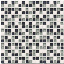 Jeffrey Court Classic Check 12 in. x 12 in. x 8 mm Glass Marble Mosaic Wall Tile
