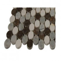 Splashback Tile Orbit Sleet Ovals Marble Tile Sample