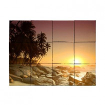 Tile My Style Beach2 24 in. x 18 in. Tumbled Marble Tiles (3 sq. ft. /case)