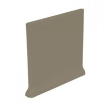U.S. Ceramic Tile Color Collection Matte Cocoa 4-1/4 in. x 4-1/4 in. Ceramic Stackable Right Cove Base Wall Tile-DISCONTINUED