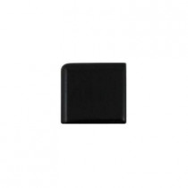 Daltile Semi-Gloss Black 2 in. x 2 in. Ceramic Bullnose Outside Corner Wall Tile