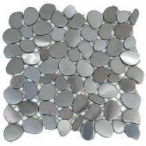 Solistone Metal Freeform Astro 11 in. x 11 in. x 6.35 mm Stainless Steel Mosaic Wall Tile (8.4 sq. ft. / case)