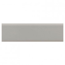 Daltile Modern Dimensions Gloss Desert Gray 2-1/8 in. x 8-1/2 in. Ceramic Surface Bullnose Wall Tile -DISCONTINUED